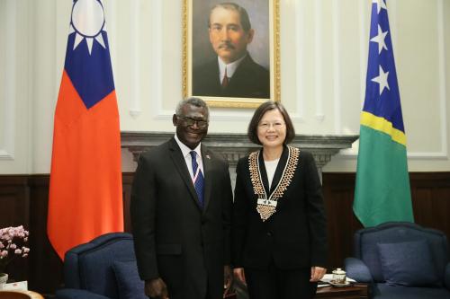總統蔡英文接見所羅門群島總理蘇嘉瓦瑞 President Tsai Meets the Prime Minister of Solomon Islands, Manasseh Sogavare
