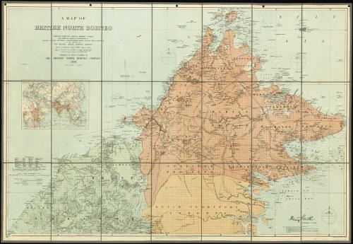 1906年英屬殖民北婆羅洲地圖 A map of British North Borneo in 1906